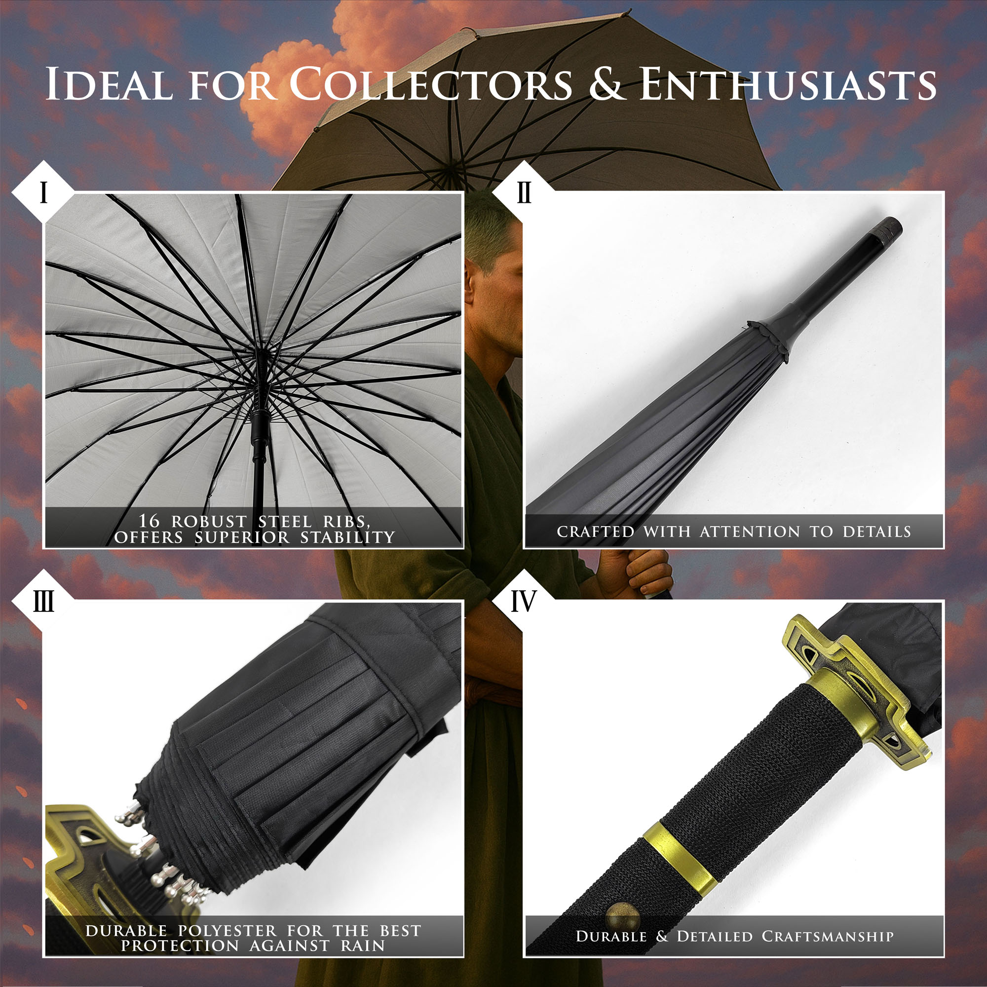 One Piece – Roronoa Zoro Yubashiri Katana Umbrella (16K Premium Version)