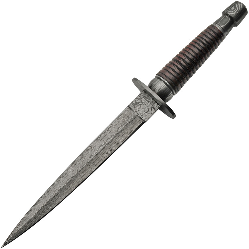 Commando Damascus Dagger Wood 