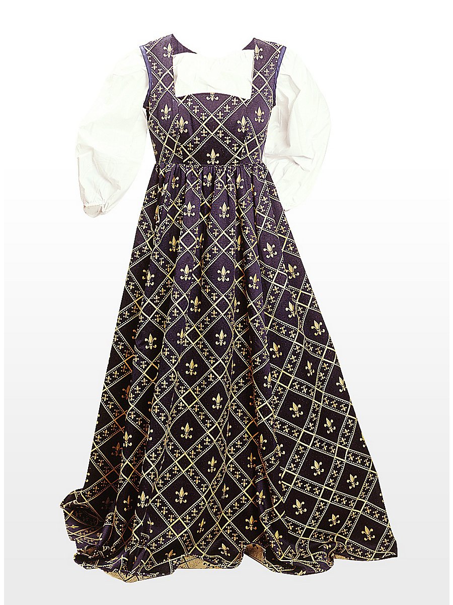 Dress - Fleur de Lis, blue, size L/XL