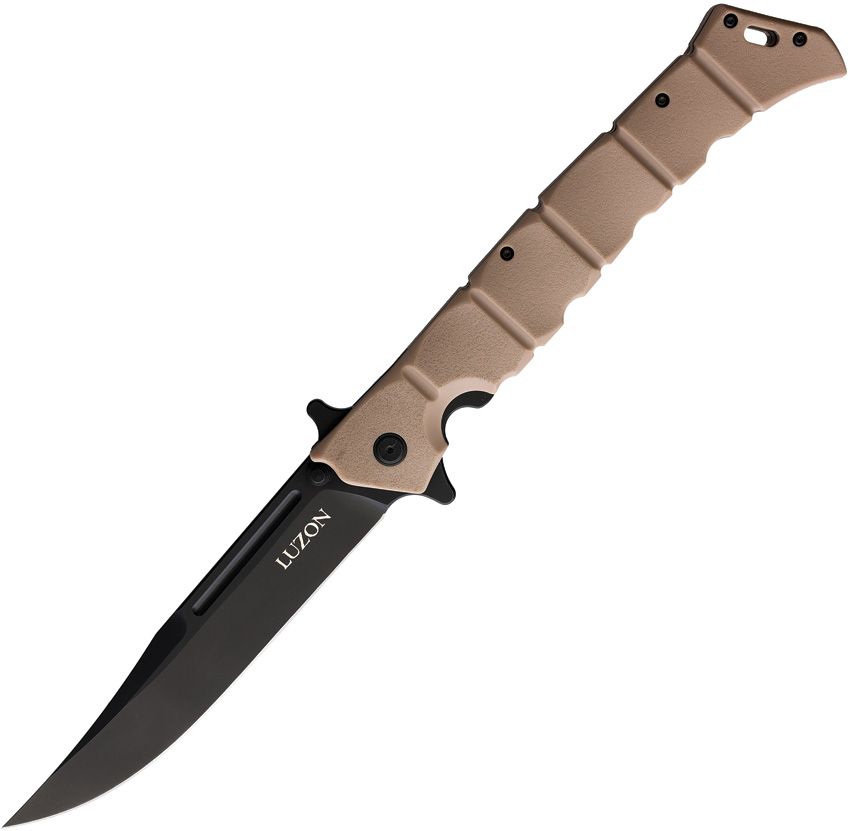 Large Luzon, Black Blade, Desert Tan Handle