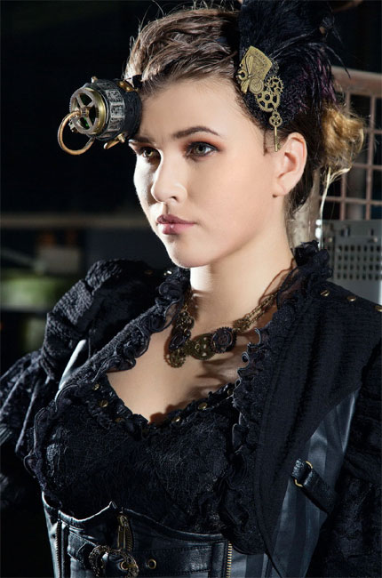 Monocle with LED black