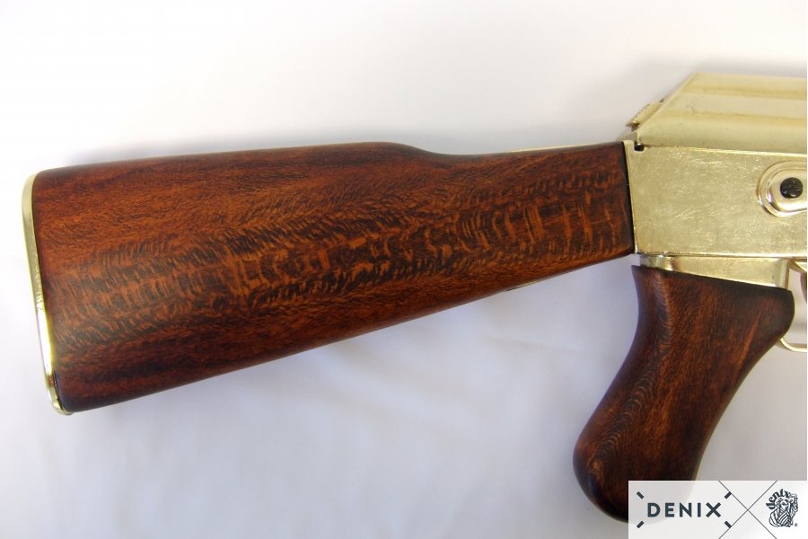 MG Kalashnikov AK 47 from 1947 Russia, gilded Sadam version