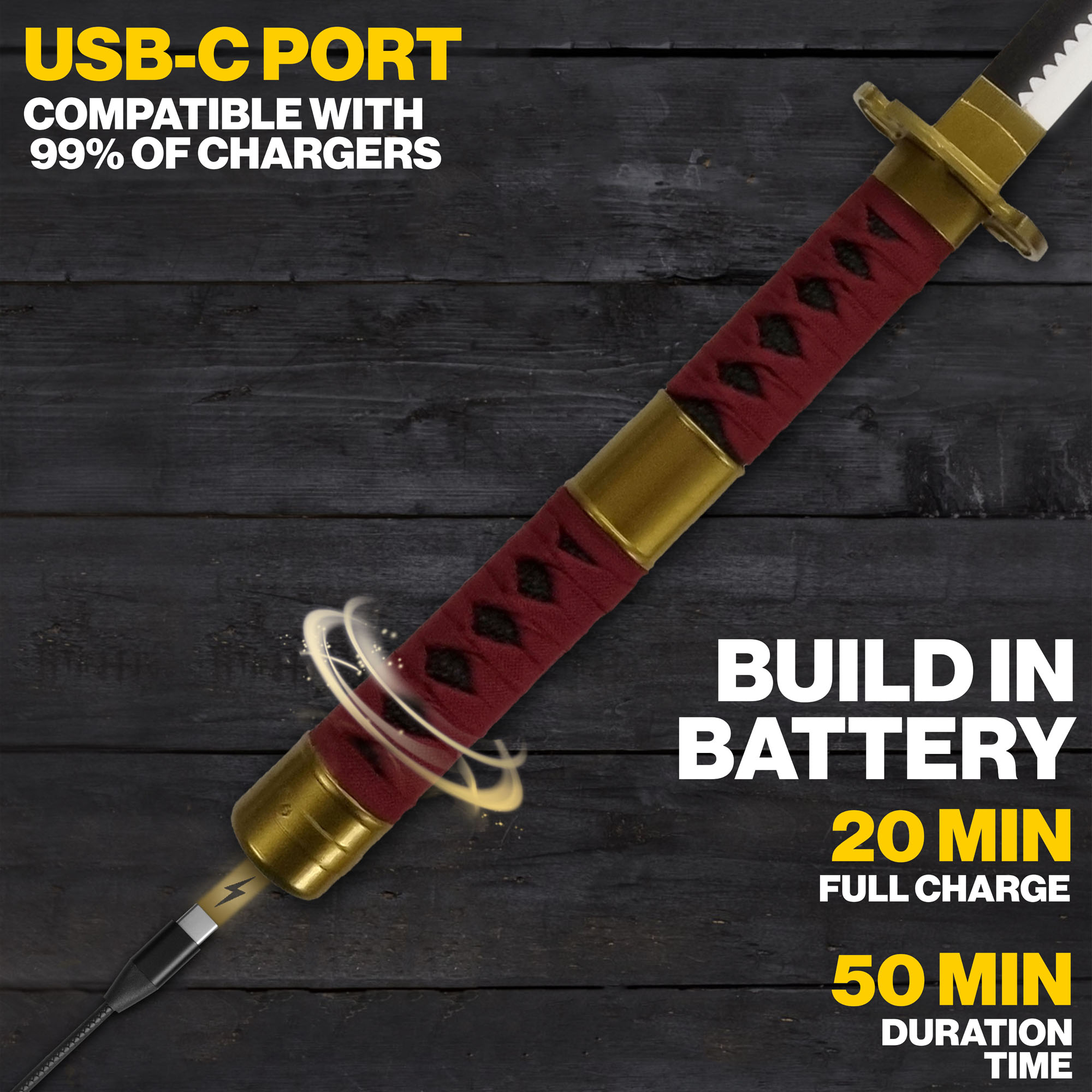 One Piece - Sandai Kitetsu Katana - LED Version