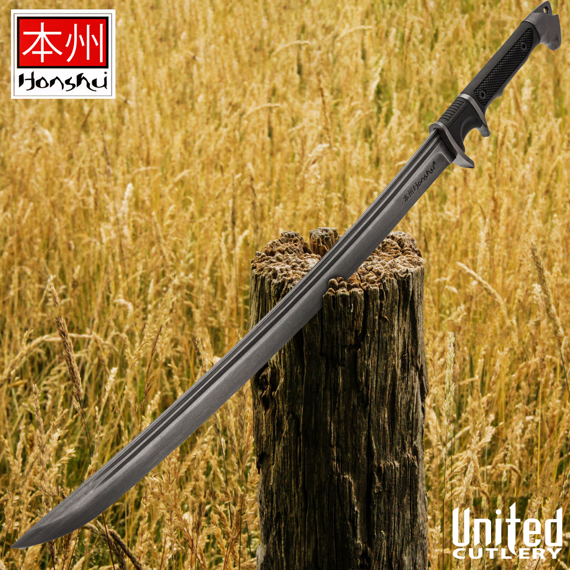 Honshu Damast Sub-Griff Wakizashi mit Scheide