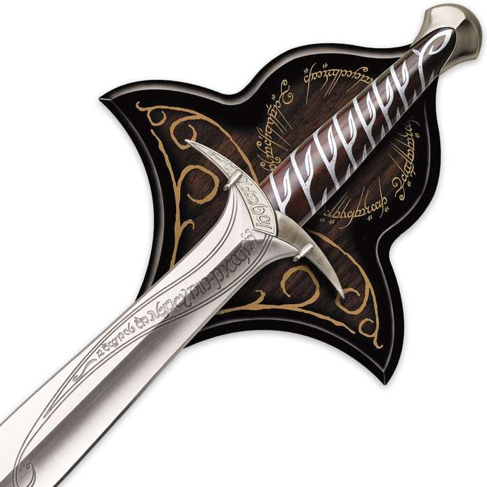 Der Herr der Ringe - Schwert Stich mit Wandschild von Frodo Beutlin