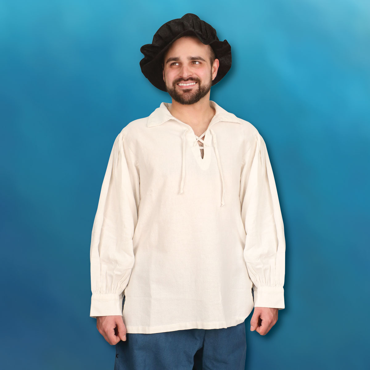 Hand-Stitched Men’s Renaissance Shirt, Size M