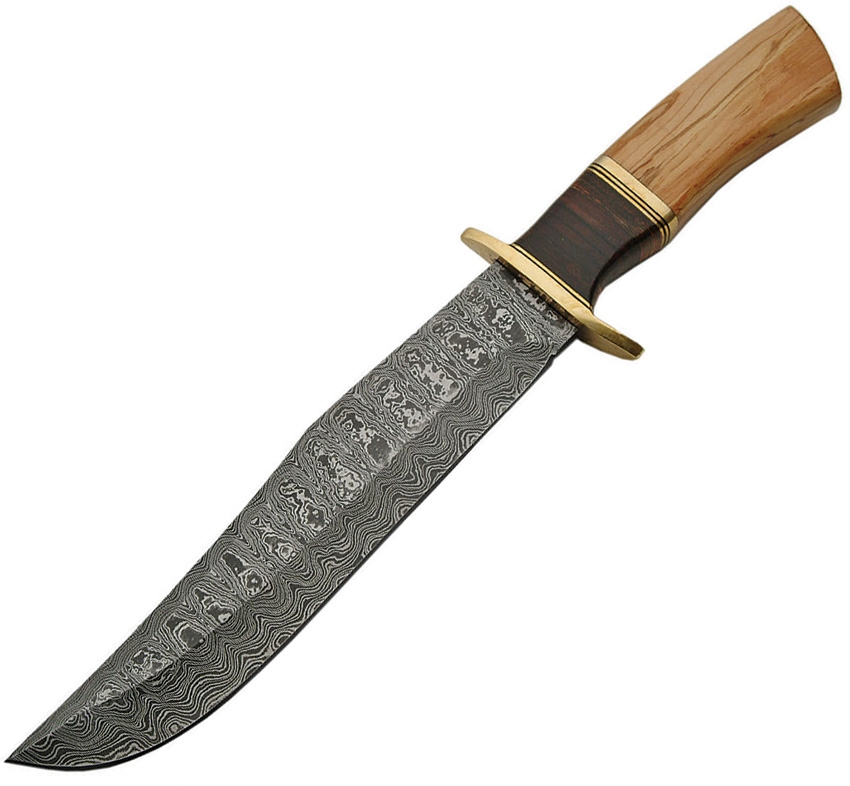 Olivenholz Damascus Bowie