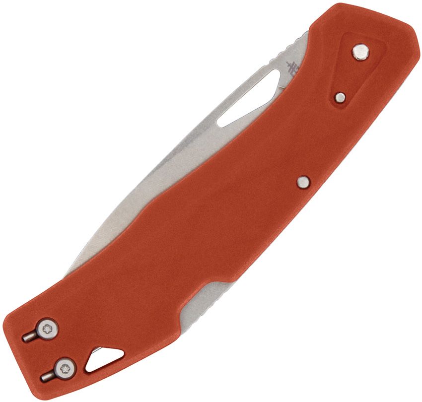 LST, Stonewashed Clip Point Blade, Burnt Orange GFN Handle