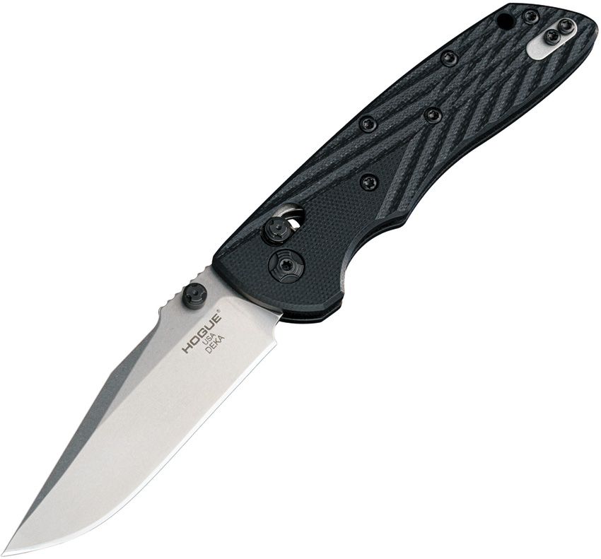 Deka ABLE, CPM-20CV Stonewashed Blade, Black G10 Handle