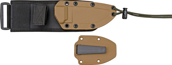 Esee Modell 3, teilweise Sägeklinge, Molle Back Version, schwarz