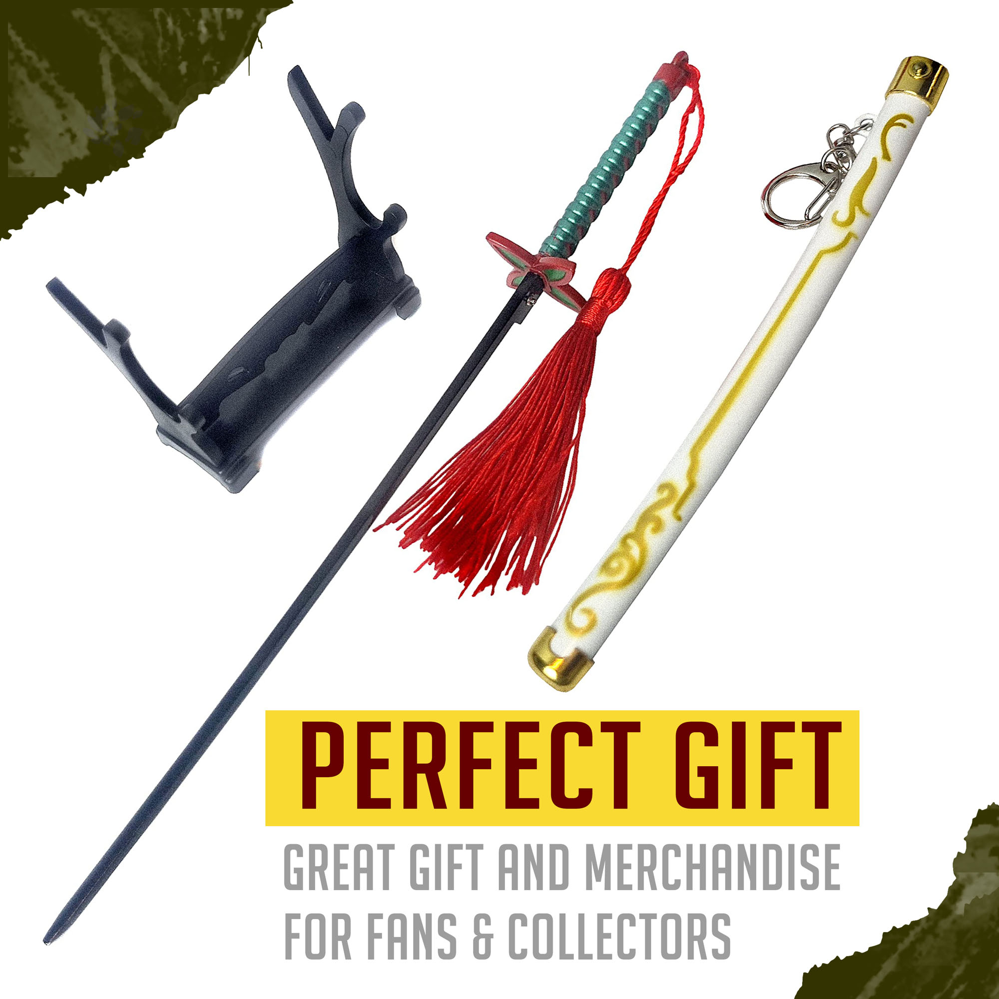 Demon Slayer – Shinobu Kochos Samuraikatana, Schwert-Brieföffner mit Scheide und Ständer