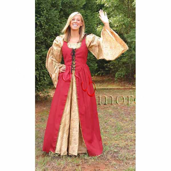 Renaissance Überkleid, rot, Größe L/XL