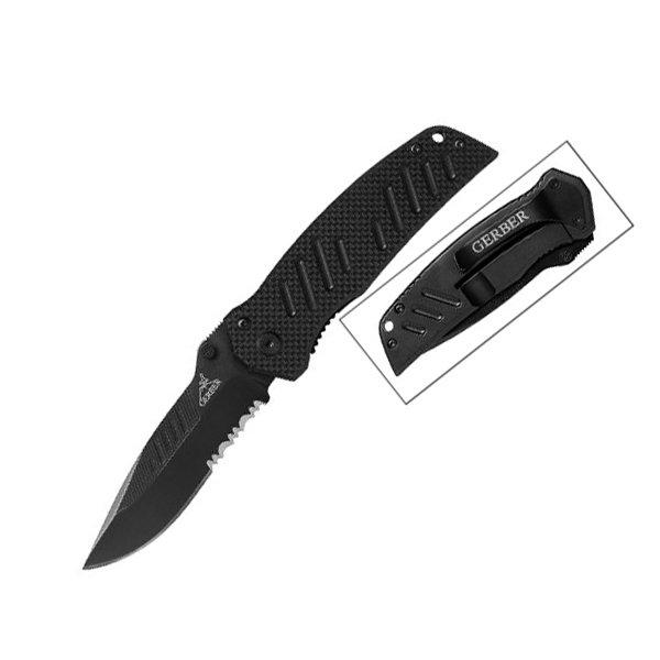 Swagger, Drop Point, Serrated