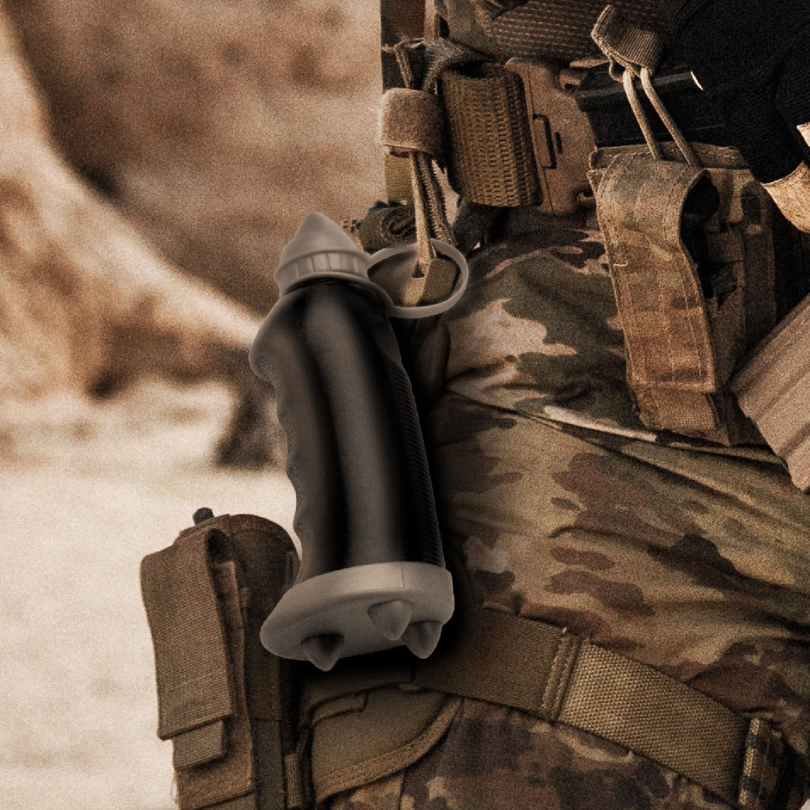 Aquaforce Tactical Set, Einhandmesser und Wasserflasche, perfekt für Survival und alle Outdooraktivitäten