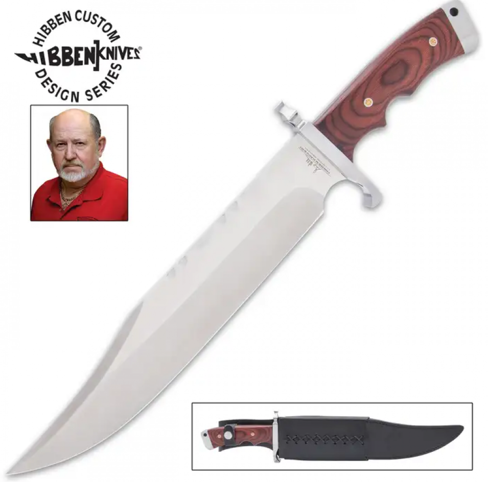Hibben Bloodwood Magnum Bowie Knife And Sheath