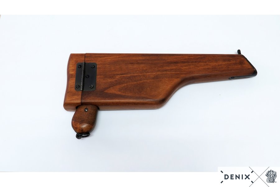 Mauser pistol C96 with rifle stock made of wood, Germany 1896