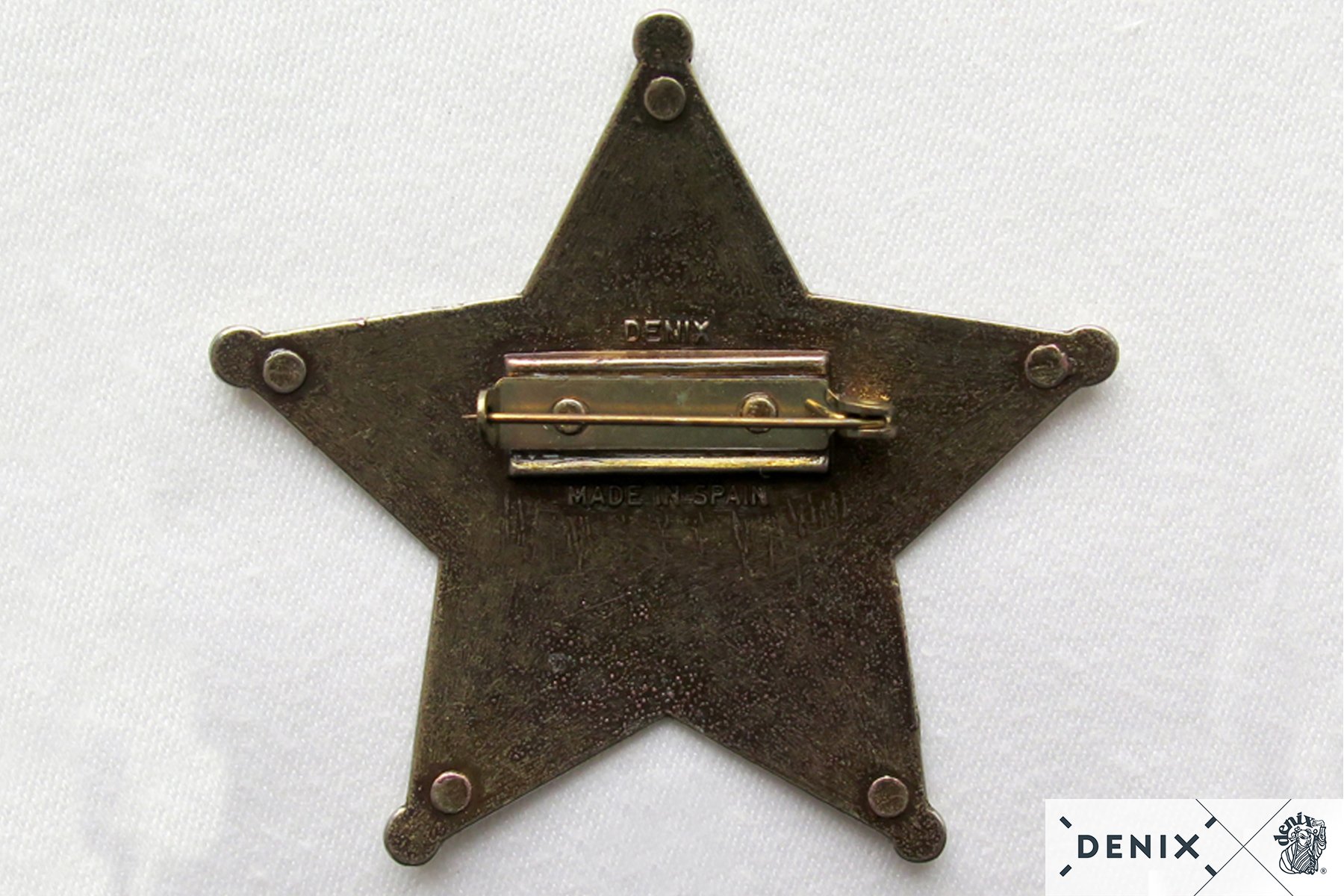 10 Sheriffsterne "Lincoln County" messingfarben