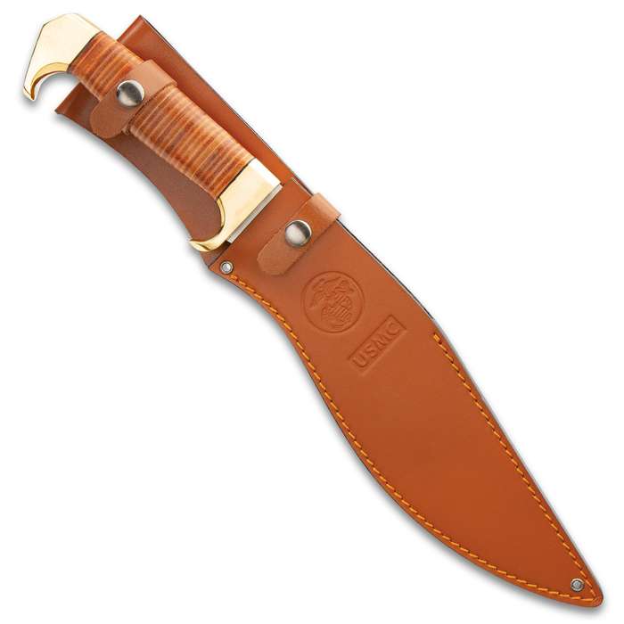 USMC Kukri mit Lederlamellen-Griff