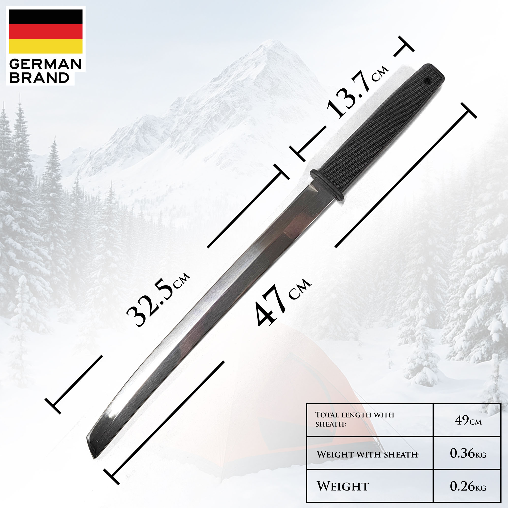 Tanto Machete mit Kydexscheide