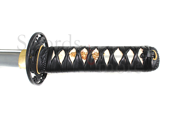 Wave Wakizashi (No Bo-hi) Square Tsuba