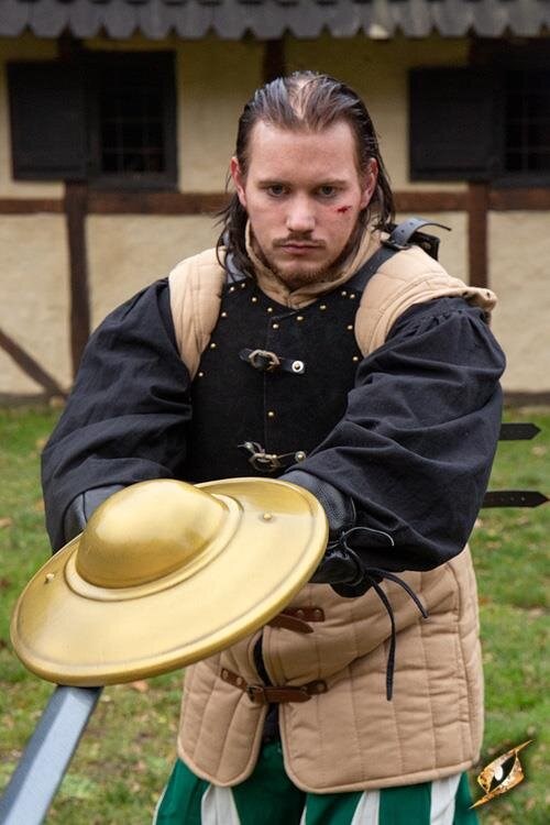 Fencing Buckler, gold - LARP