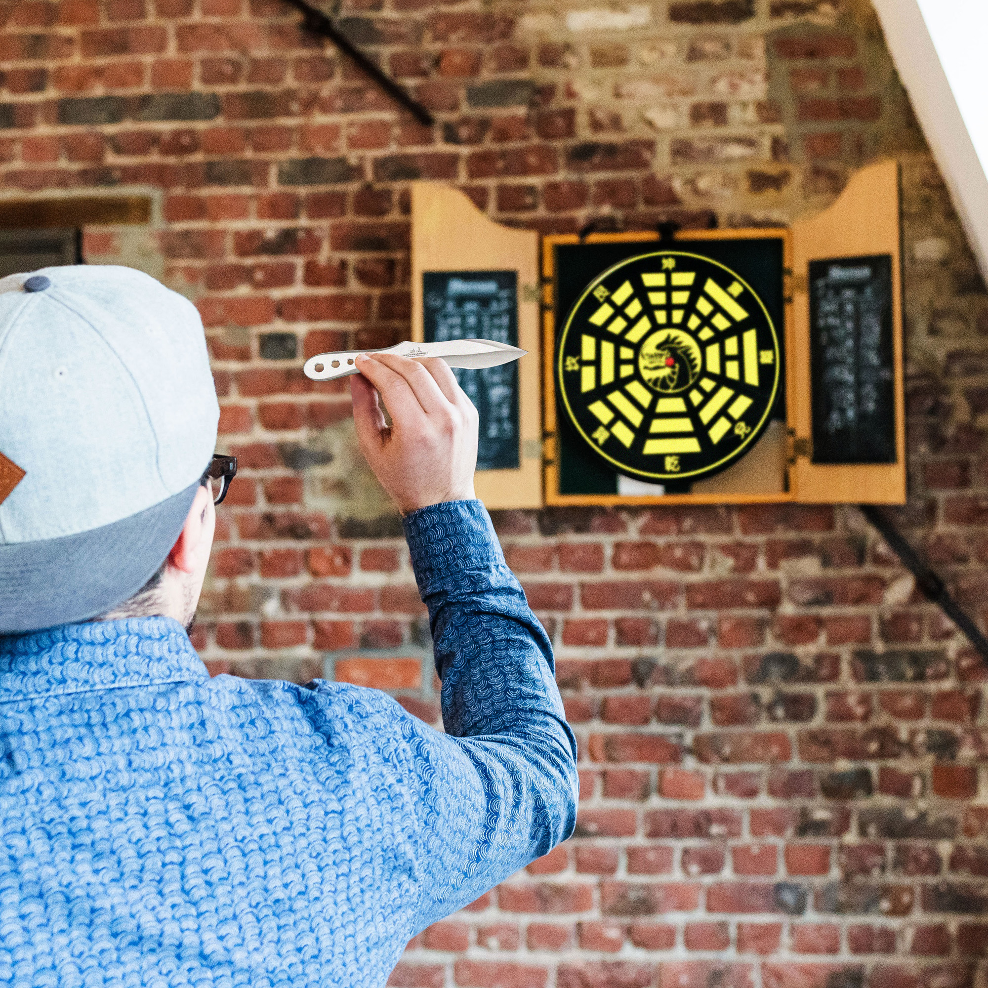 Gil Hibben Genx Pro Thrower Triple Set with Target