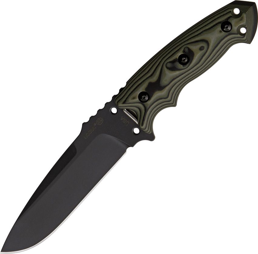 EX-F01 Knife, G10 Green G-Mascus Handles, MOLLE Sheath