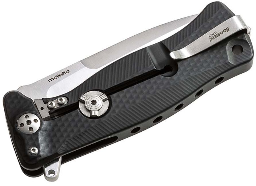 SR-11A BS Integral Flipper, Sleipner Drop Point Blade, Black Aluminum Handle