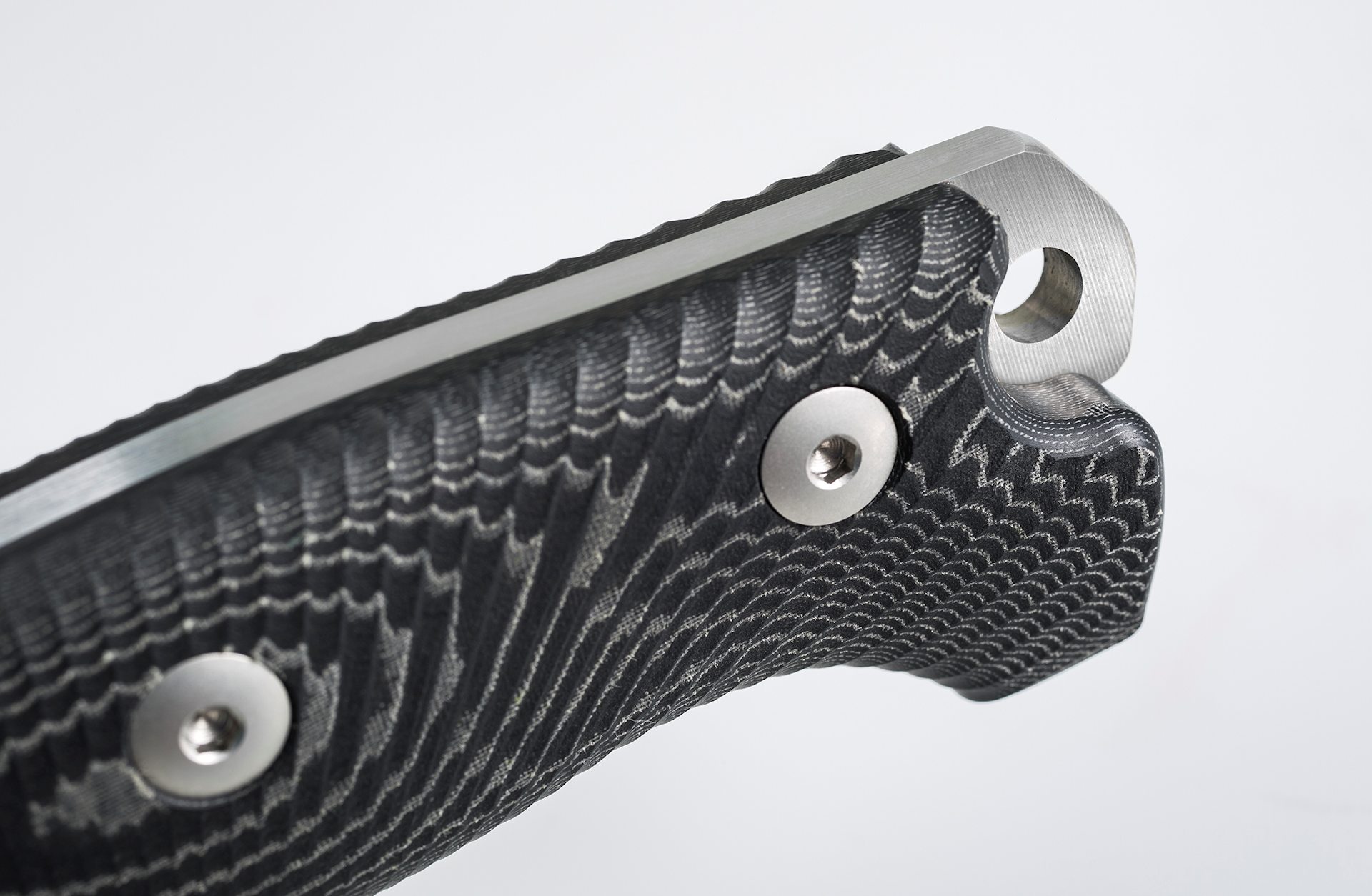 M7 - Black micarta, Silver Blade