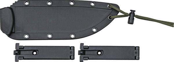 Esee Model 6 Part Serrated with sheath, black
