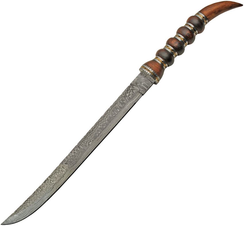 Ring tail saber sword made of damascus steel
