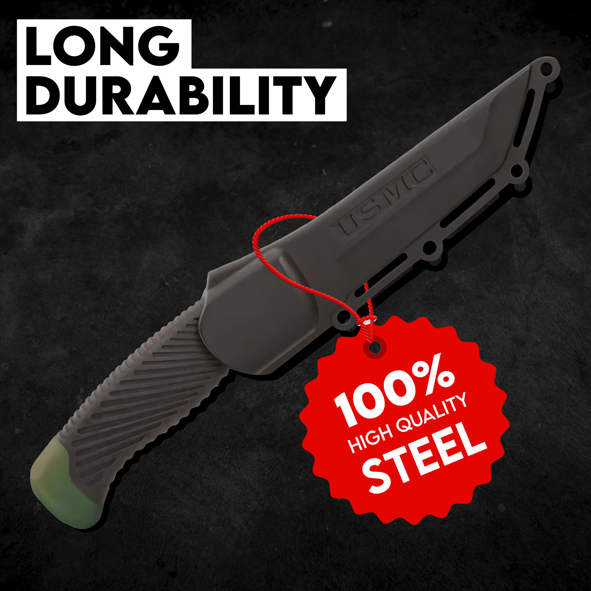 USMC Tactical Tanto Knife with Sheath
