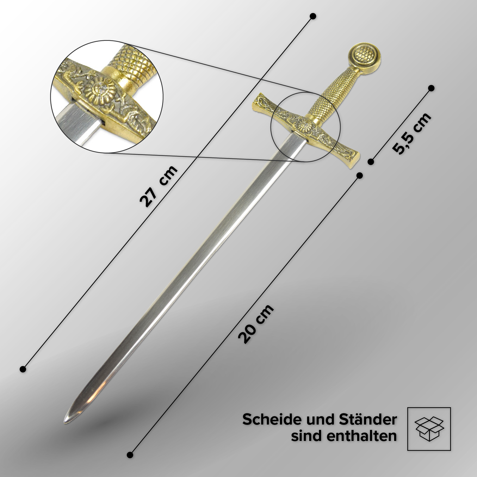 Excalibur Brieföffner mit Ständer