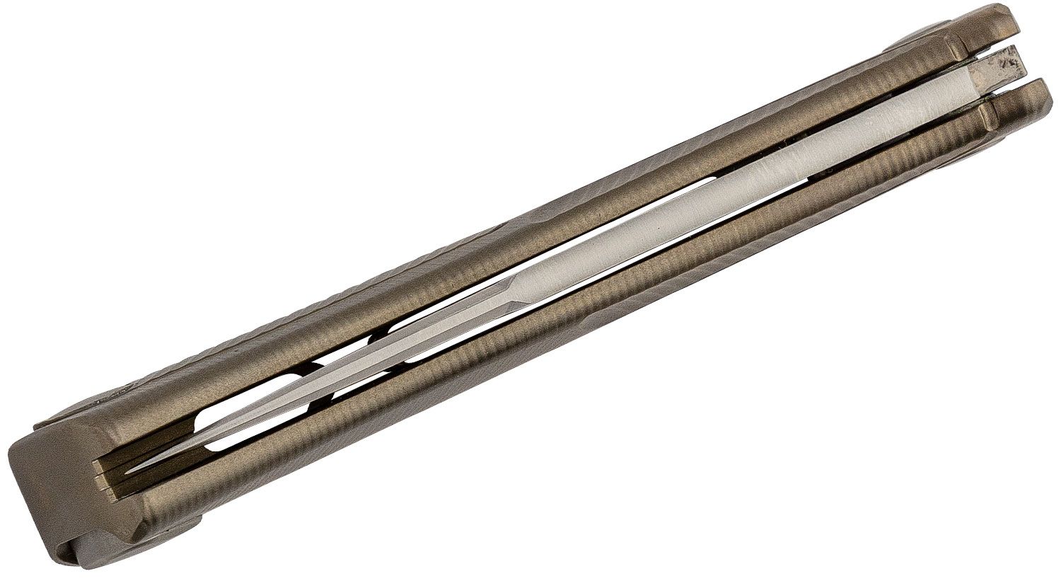 Thrill, M390 Satin-Klinge, bronzefarbener Titan-Griff