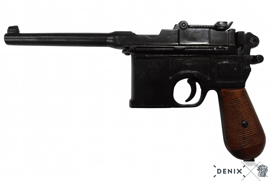 Mauser (pistol) black C 96 with lacquered wooden handle