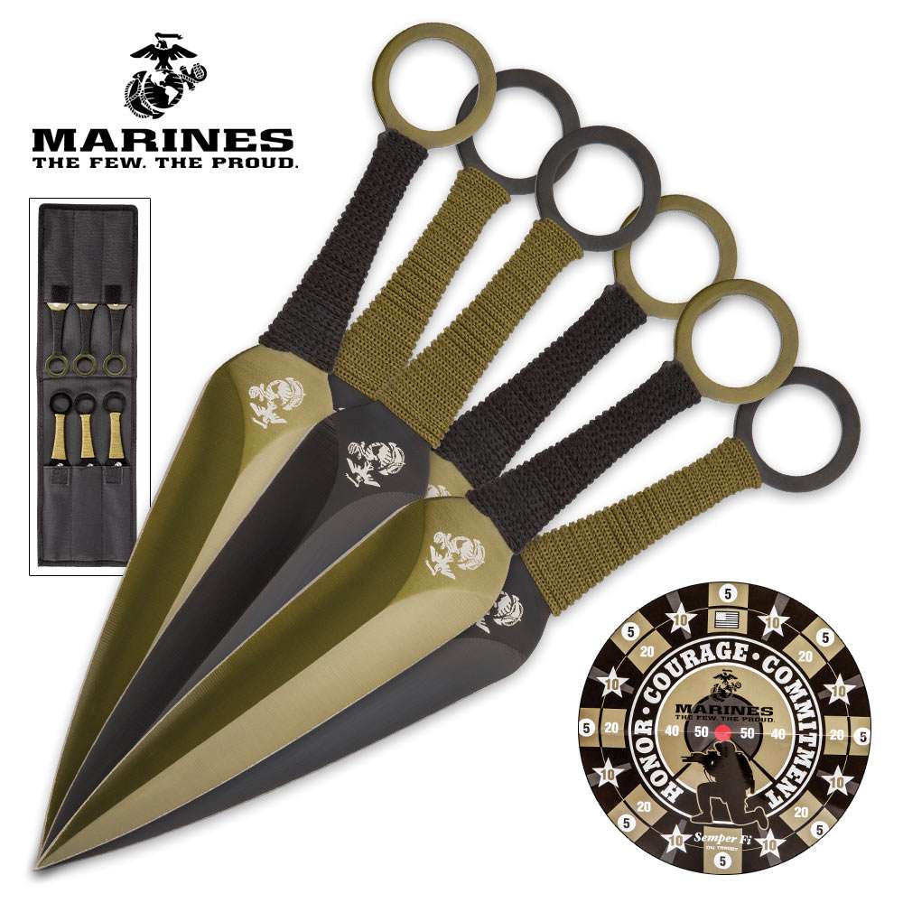USMC Throwing Set with Paper Target