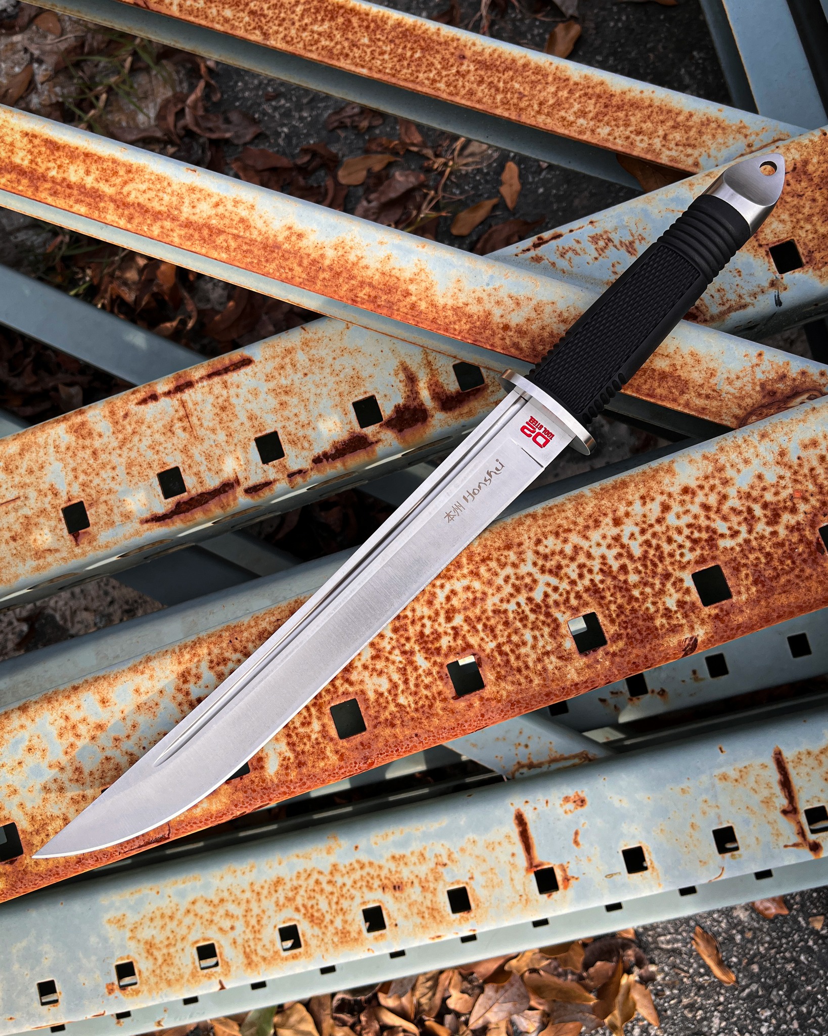 Honshu D2 Tanto Knife With Sheath - D2 Tool Steel Blade