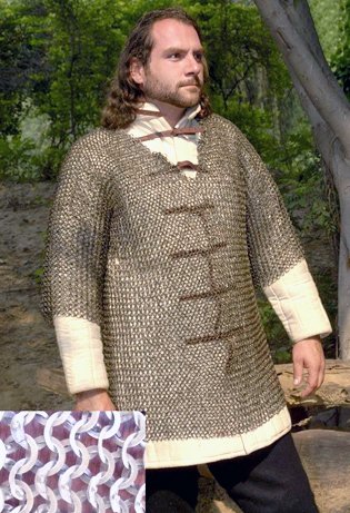 Haubergeon -Half Sleeves Chainmail Shirt