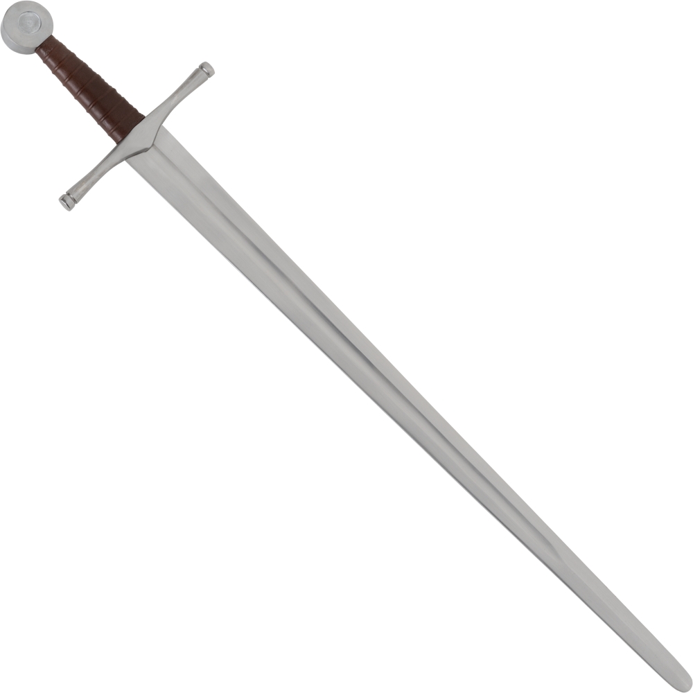 Disc pommel sword with scabbard