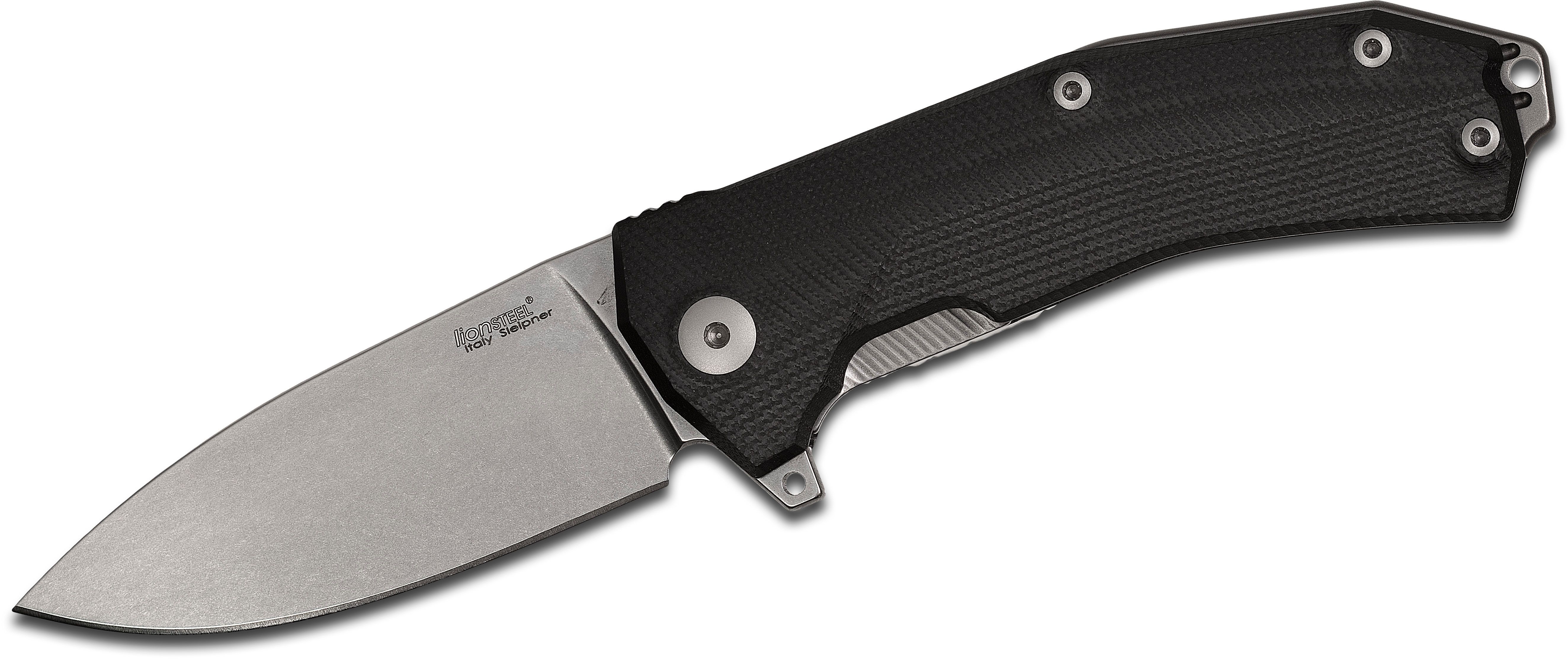 KUR, Sleipner Stonewashed Blade, Black G10 Handle