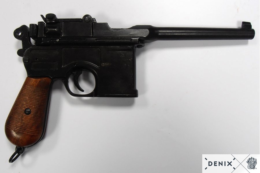 Mauser (pistol) black C 96 with lacquered wooden handle