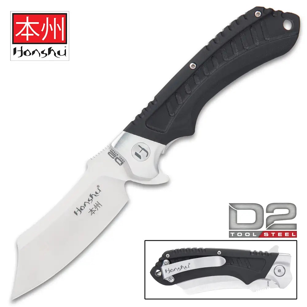 Honshu Sekyuriti Razor Pocket Knife - D2 Tool Steel Blade