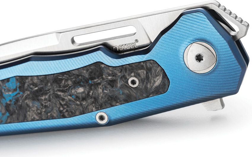 Q4ttro, Blue Titanium Handles with FatCarbon Inlays