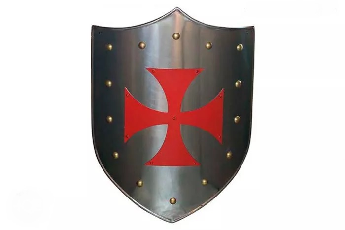 Red Templar Cross shield 