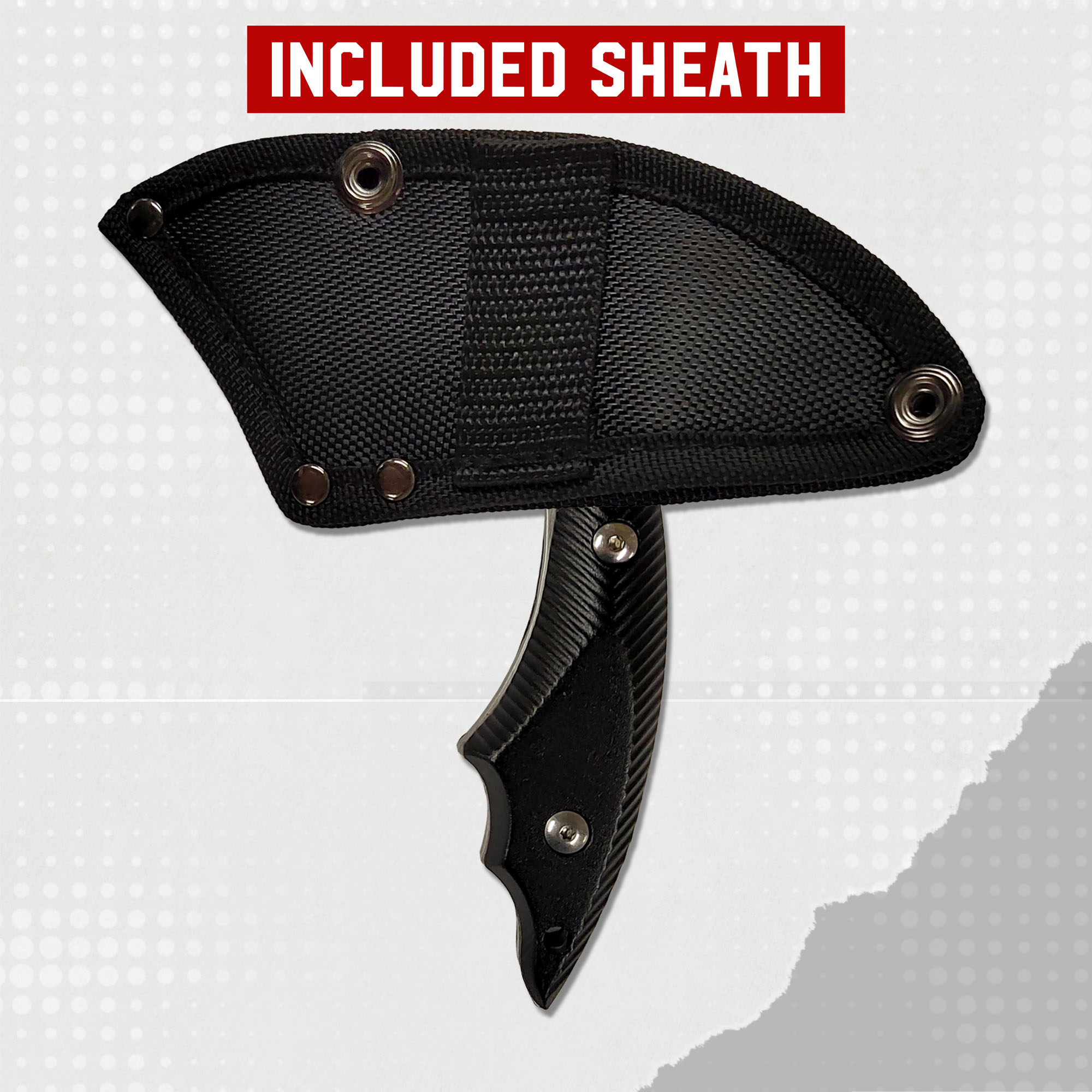 Camping Axe with Sheath, Silver Blade