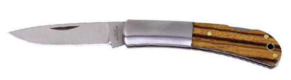 Tame Pocket Knife Steel jaws and Zebra wood grip, 6 cm