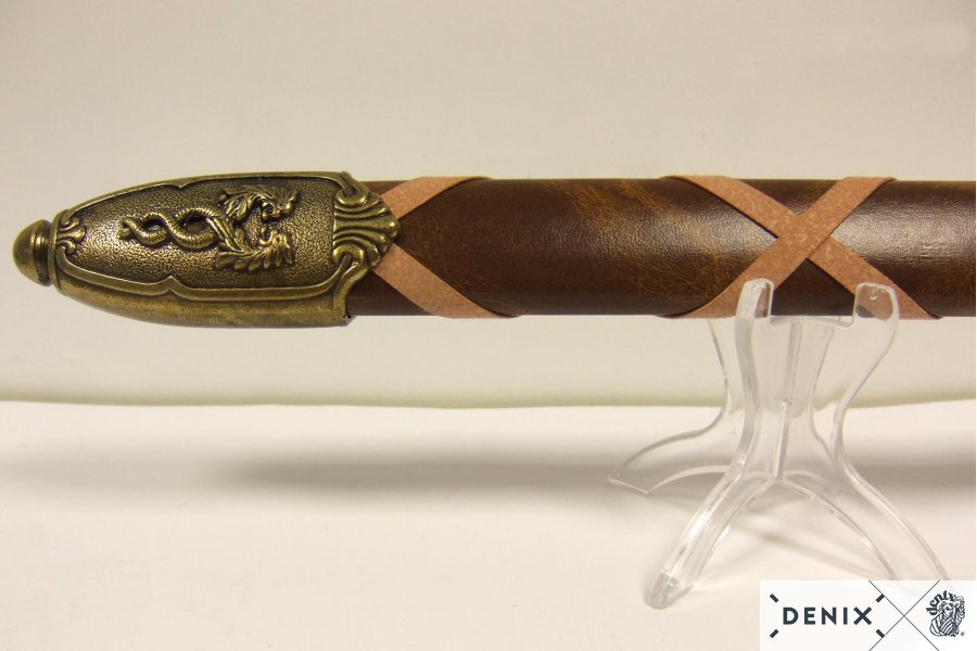 Excalibur-Schwert mit Scheide, antikgraue Klinge