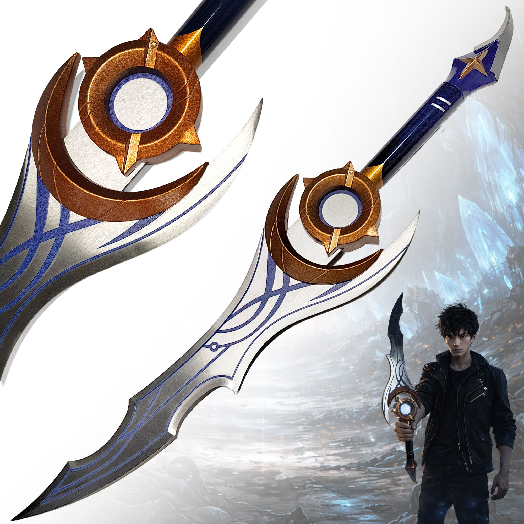 Solo Leveling – Night Blade Moon Shadow – Silver (incl. Stand)
