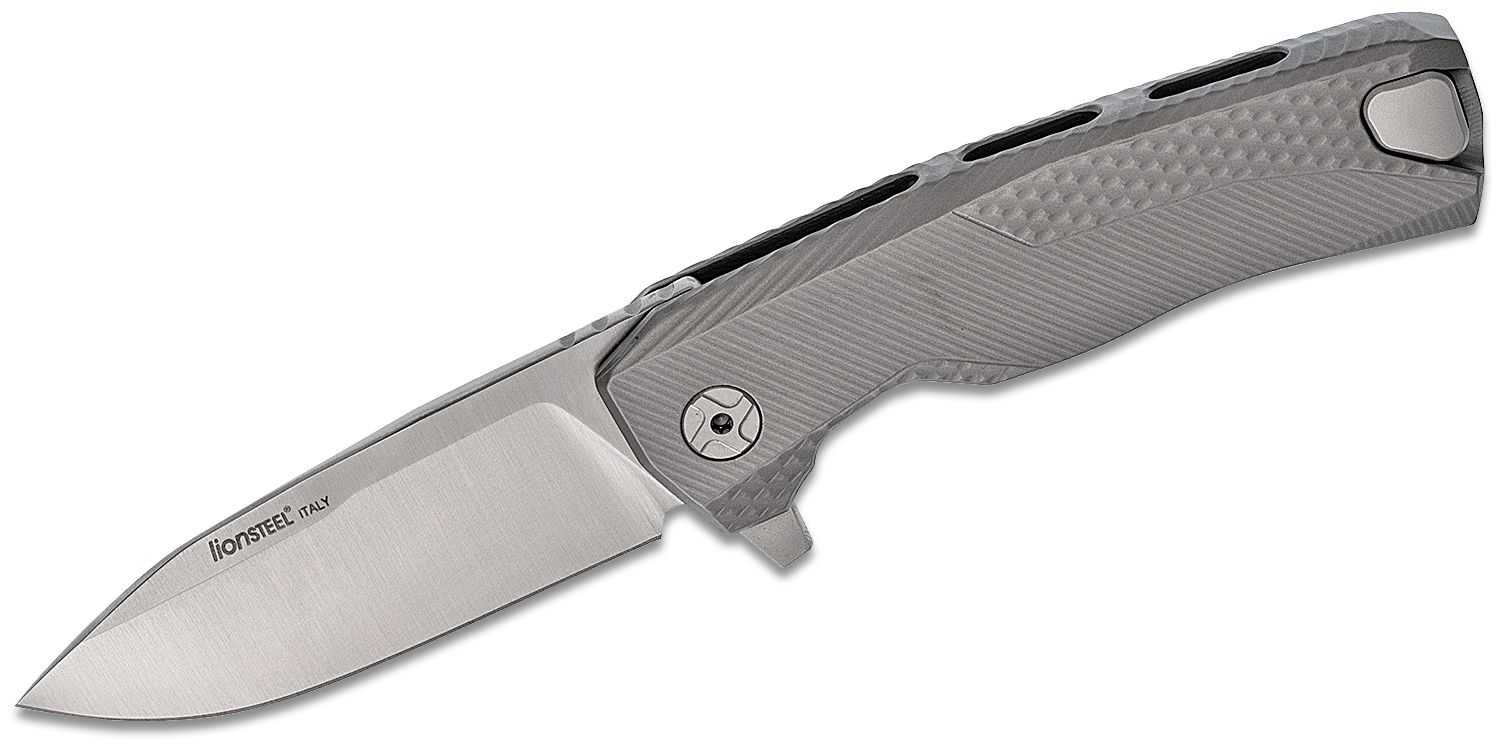 ROK G, M390 Satin Blade, Gray Titanium Handle