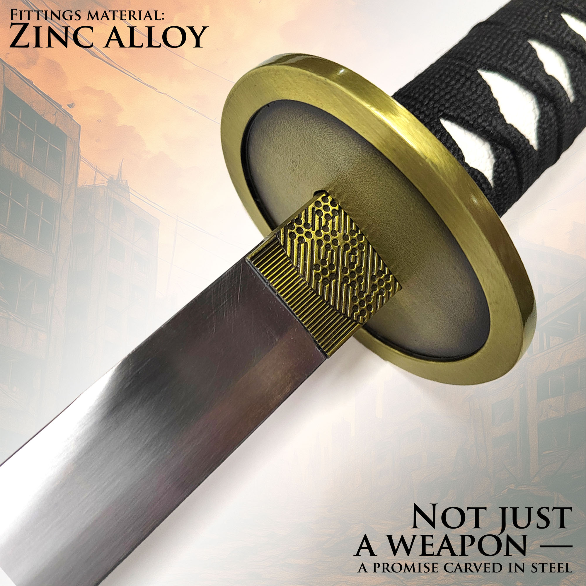 Chainsaw Man - Hayakawa Aki's Katana mit Scheide (Gerade Klinge)